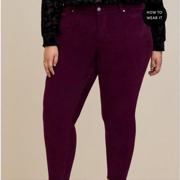 torrid Pants - Torrid Bombshell Skinny Corduroy High-Rise Jean